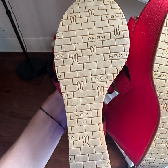 Marc By Marc Jacobs Red Leather wedges sz38 - Picture 11 of 12
